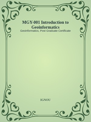 MGY-001 Introduction to Geoinformatics